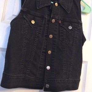 Black Levi's Trucker Vest Size Small